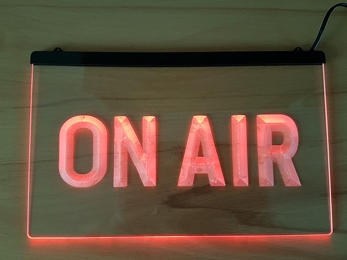 ON AIR Leuchtschild LED Neu Schild Laden Reklame Neon Neonschid Radio DJ Bildbeleuchtung Beleuchtung