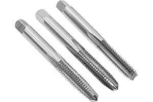 Kodiak Cutting Tools KCT202717 USA Made 1/4-20 Hand Threading Tap Set, Includes Taper, Plug and Bottom Taps, Ground Threads, High Speed Steel, H3 Limit, 4 Flute, 1/4" Diameter x 20 TPI (Pack of 3)
