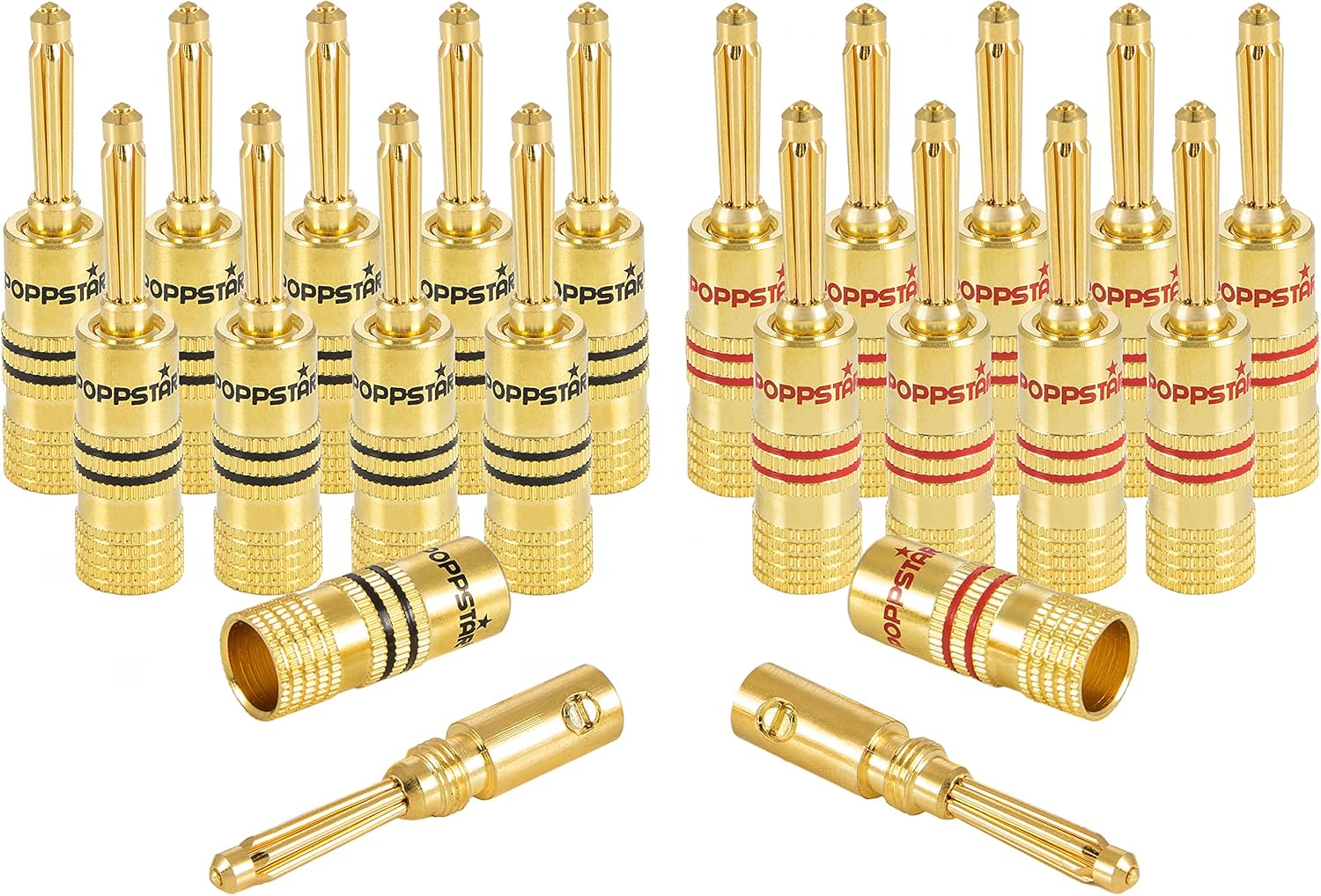 Poppstar 20x high end banana plugs, bananas for Amazon.co.uk