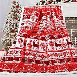 inhand Sherpa Christmas Throw Blanket for
