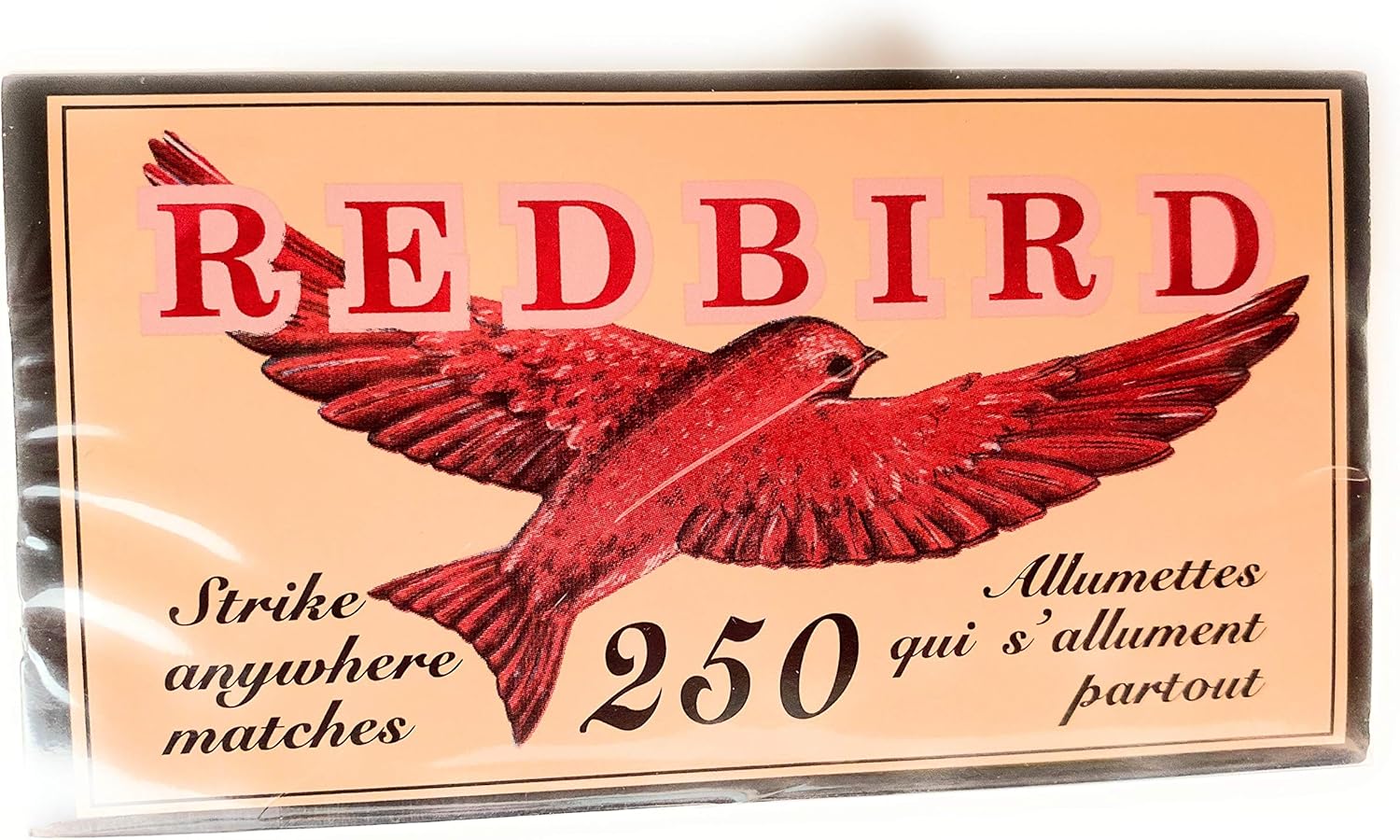 Red Bird Strike Anywhere Matches 250 ct, 2 Pack (500 Matches), Fire