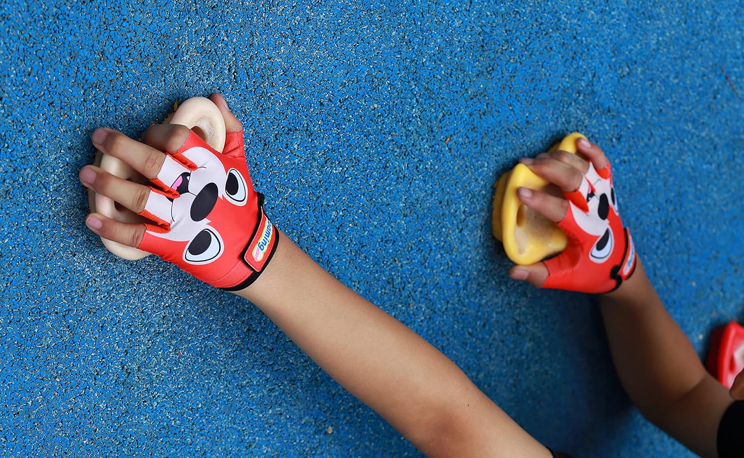 Kids Bike Gloves, Padded Grip Palm Fingerless Gloves for 2-10 Years Boys and Girls Cycling Balance and Pedal Bicycles Scooter Skateboard Outdoor Recreation: Sports & Outdoors