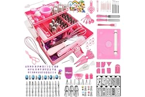 Cake Decorating Box Set, 370PCS Cake Decorating kit Whit Layer Toolbox, Piping Bags and Tips Set, Cake Decorating Tools, Muff