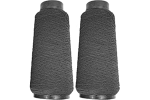 DIN FASHION SUPPLIES Elastic Thread for Sewing, Tex 260. Elastic Thread Great for Shirring, Gathering, Smocking. Thickness 0.5mm. 2 Cones (Black (2 Cones), 1093 Yards (Total))