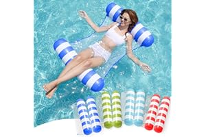 SLOOSH Hammock Pool Floats Adults, 4-in-1 Multi-Purpose Inflatable Pool Floaties PVC Water Hammock Lounge Floaties