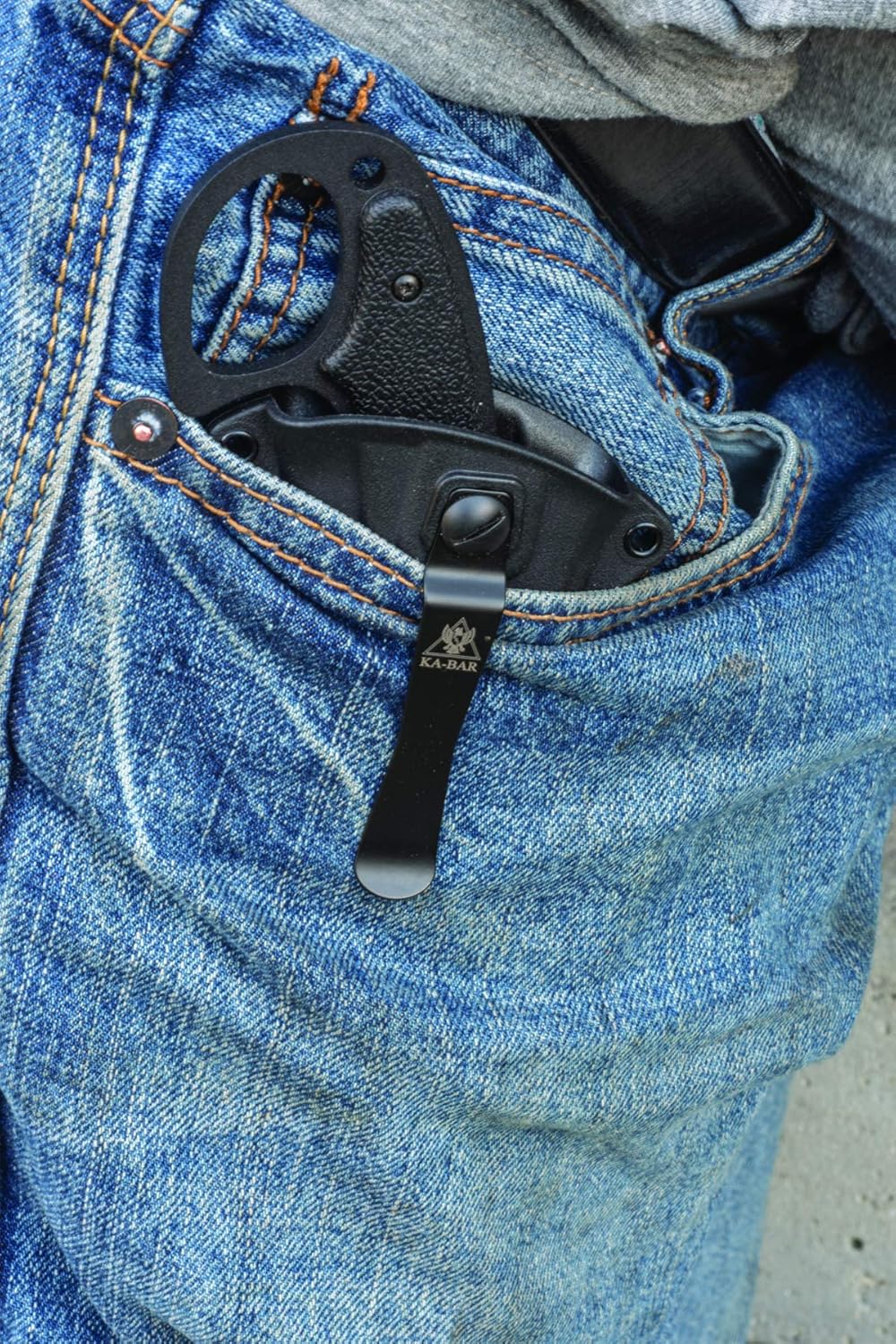 Amazon Com Ka Bar 2491 Tdi Pocket Strike Black Hard Plastic Sheath Black Clip Straight Edge Sports Outdoors