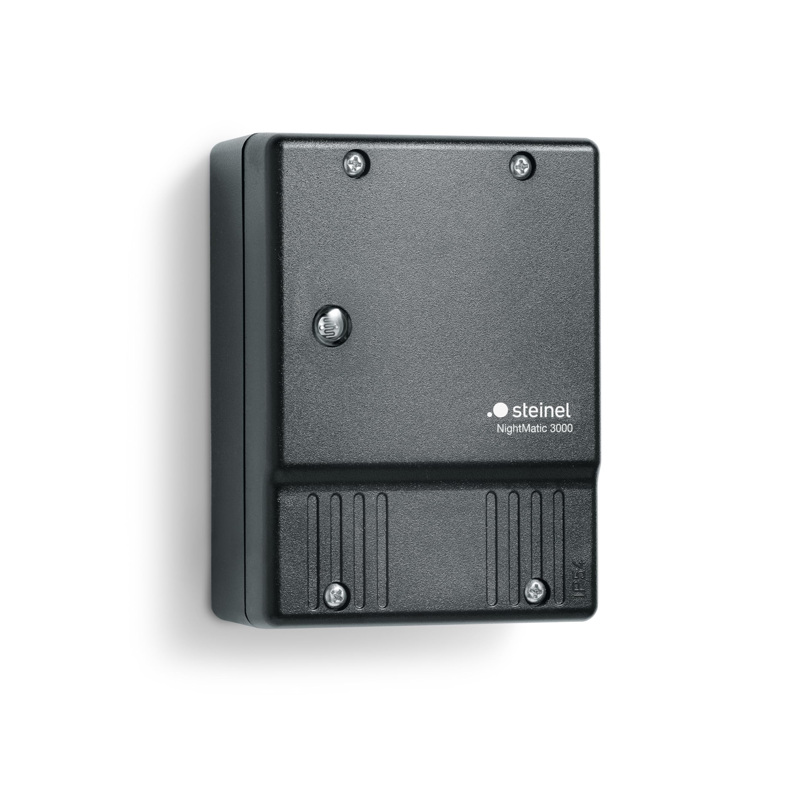 Steinel Twilight Switch NightMatic 3000 black, Photoelectric Lighting Controller, Night-Time Economy Mode