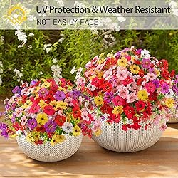 MACTING Artificial Flowers for Outdoors 24 Bundles