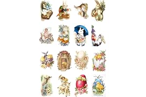 Decoupage Paper Pack (10sheets A4 / 8"x12") Easter Bunny Chicks FLONZ Vintage Ephemera