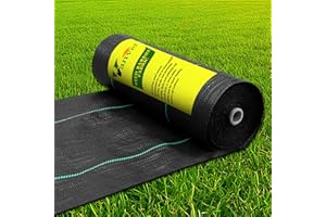 Vanver Weed Barrier Landscape Fabric Heavy Duty,3.2 OZ Premium Garden Weed Blocker Fabric for Weed Control, Plastic Ground Cover with Woven Weed Cloth,Durable Landscaping Fabric (1.4ft x 50ft)