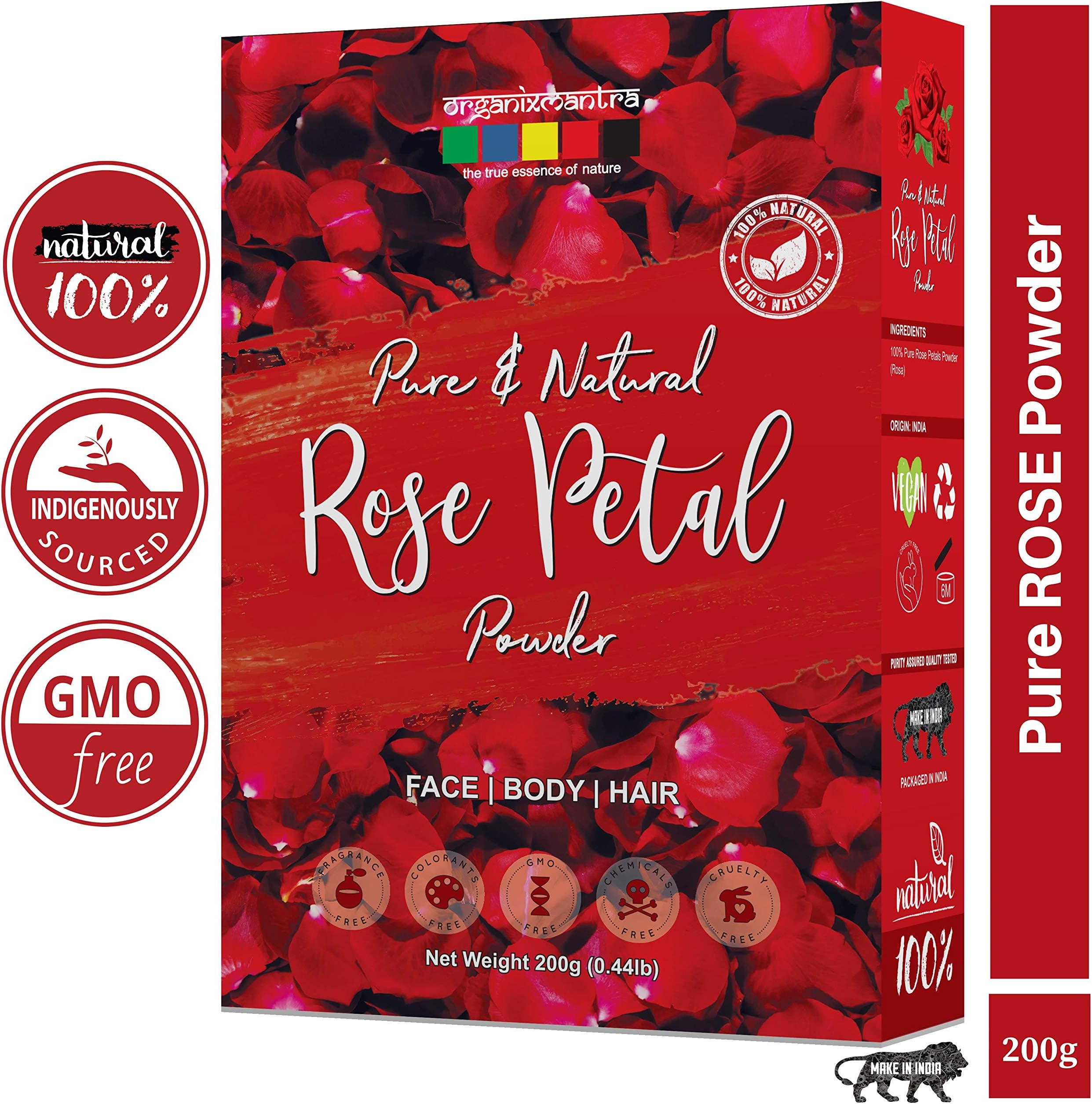 Organix Mantra Natural and Double Filtered Rose Petal Powder For Skin (200 g)