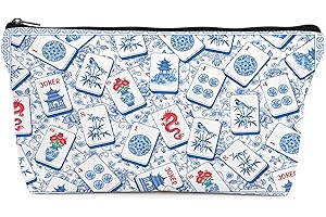 Sitsink Empty Mahjong Tile Bag with Zipper – Mah Jongg Gifts for for Women, Carrying Bag for Standard 1.2 Inch American Mahjo