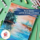 TBC The Best Crafts Watercolour Paint Set 24x12ml Tubes with 3 Brushes view 4