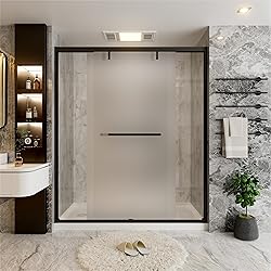 62–66" W x 76" H Double Sliding Frosted Shower