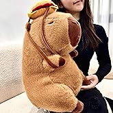 Tanha Capybara Plush Toy, Soft Cute Capybara Stuffed Animal - 45cm / 18inch with Hamburger Backpack