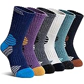 DoSmart Kids Hiking Walking Socks, Boys Girls Toddlers Merino Wool Warm Wicking Cushion Crew Socks