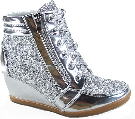 glitter high top sneakers womens