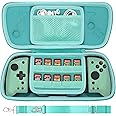 Aenllosi Hard Travel Case for Hori Nintendo Switch Split Pad Pro Handheld Controller-Green(Only Case)