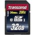 Transcend 32 GB Class 10 SDHC Flash Memory Card (TS32GSDHC10E)