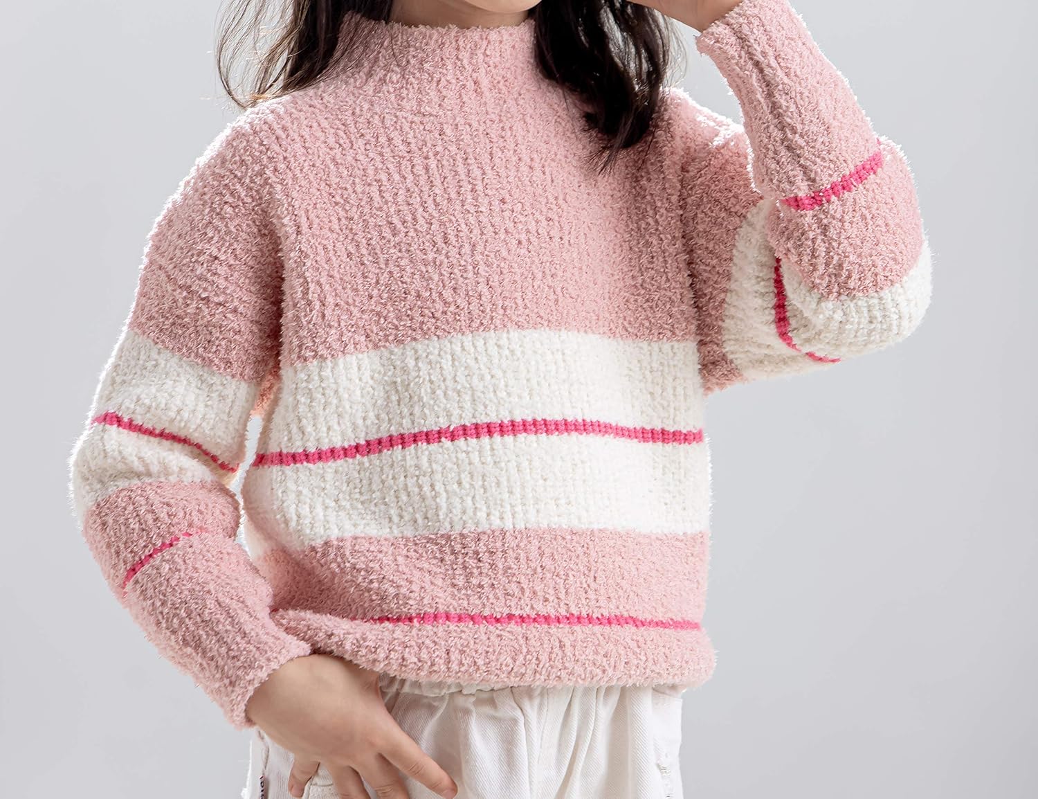 N+A Baby Boy Girl Pullover Sweater Cotton Sweatshirt Warm Crew-Neck Long Sleeve Tops for Kids: Clothing