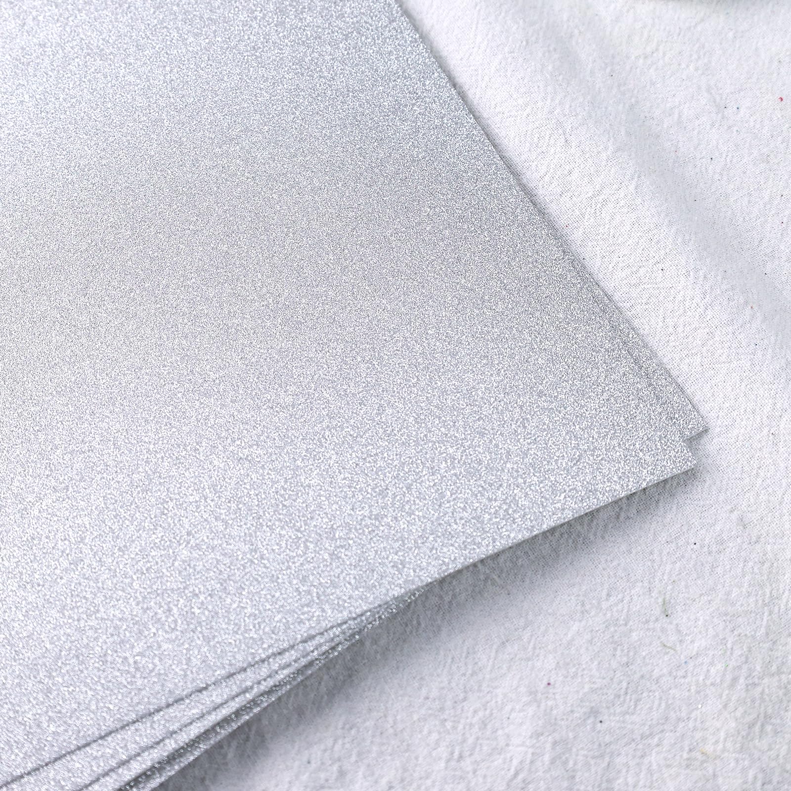 VGOODALL 27 Blatt Perglanz-Papier, DIN A4 Silbermetallisches Bastelpapier mit Perlmutt-Schimmer Glitzerpapier 250 g/m²