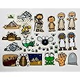 10 Plagues Felt Figures for Bible Flannel Felt Board Stories Old Testament