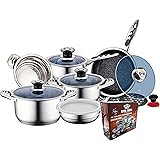 16 tlg. hochwertiges Kochgeschirrset Topfset mit 7