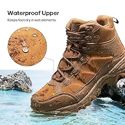 NORTIV 8 Men's Waterproof Hiking Boots Outdoor Mid