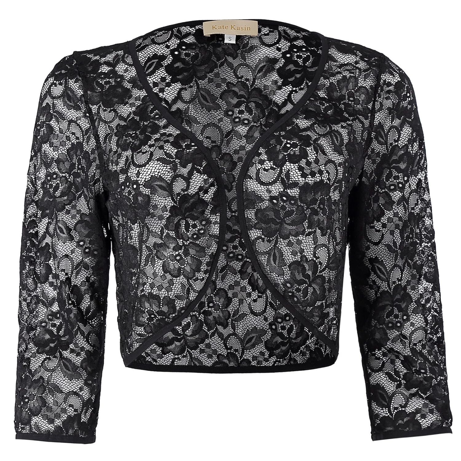 women's floral lace cardigan three quarter sleeve bolero