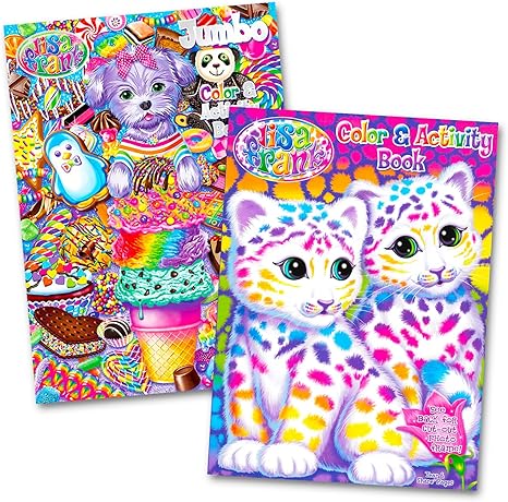 Amazon Com Lisa Frank Coloring And Activity Book Set 2 Books Toys Games
