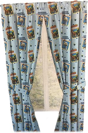 toy story drapes ninos panel de ventana cortinas con alzapanos 42 x 84 inches azul cielo