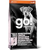 Go! Solutions Sensitivities Limited Ingredient Small Bites Salmon Grain-Free Dry Dog Food, Tiny Kibble for Little Breeds, Chicken-Free for Sensitive Stomachs, for Puppies, Adults, Seniors, 22 lb Bag