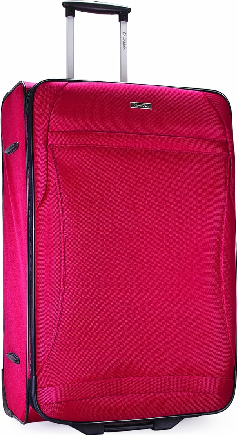 red calvin klein luggage