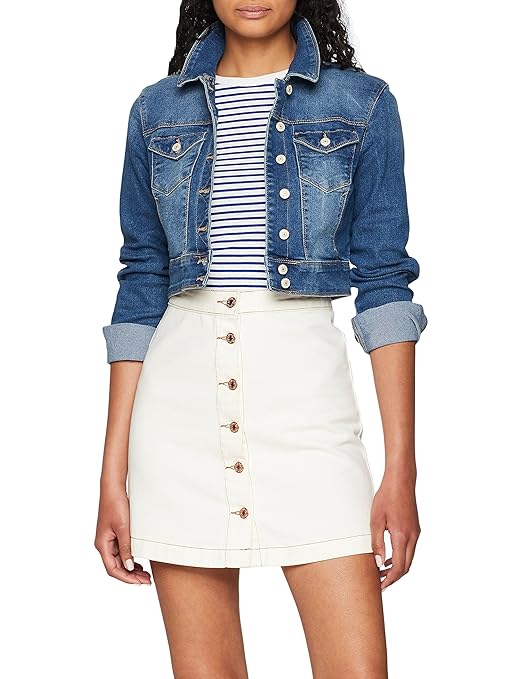 ONLY Damen Jeansjacke Onlnew Westa Cropped DNM Jacket Rp