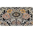 MIXDING Psychedelic Sunflower Evil Eyes Entrance Door Mat 17x30 Inch Doormats Decor, Trippy Floral Gothic Hippy Snake Art Home Front Door Porch Outdoor Indoor Decorations