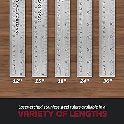 Breman Precision Metal Ruler 24 Inch Cork
