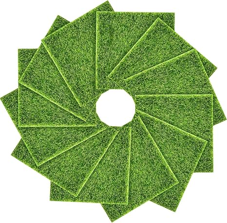 pangda pasto artificial artificial para jardin cuadrados de 6 x 6 pulgadas decoracion en miniatura para jardin casa de munecas 12 unidades