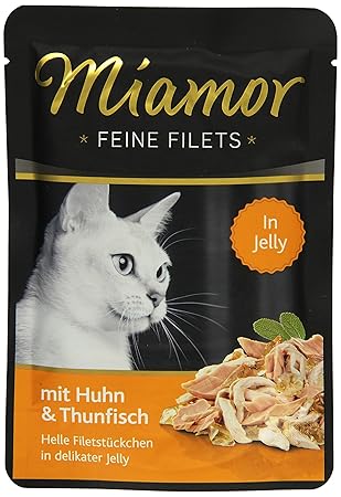 Miamor Katzenfutter Feine Filets Huhn & Thunfisch 100 g, 24er Pack (24 x 100 g)