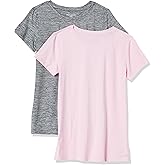 Amazon Essentials Women's Active Quick Dry Tech Stretch Workout Gym Short-Sleeve Crewneck T-Shirt
