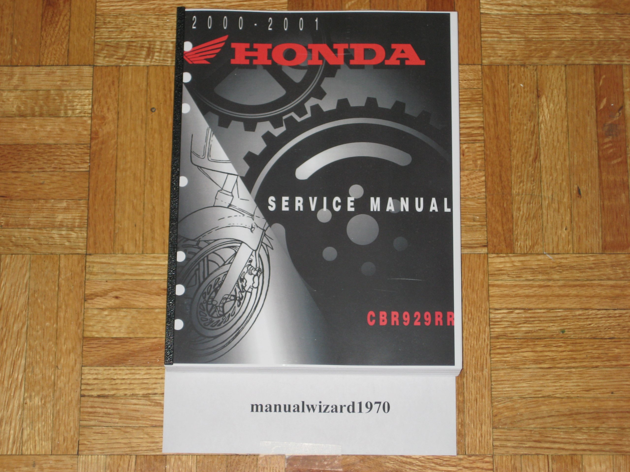 2000 2001 Honda CBR929RR CBR929 RR CBR 929RR 929 Service Manual Paper Part#  61MCJ01 Paperback – 2000
