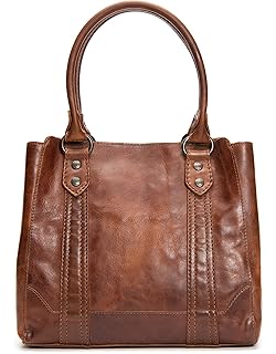 frye melissa zip tote cognac