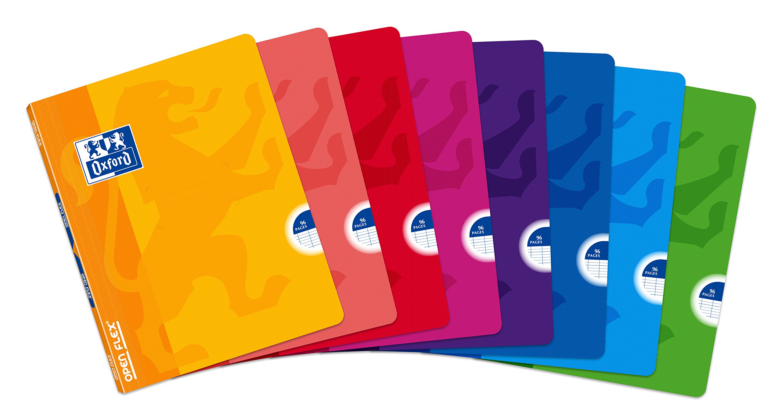 Oxford Office Openflex – Pack of 10 Exercise grapadas, Plastic Cover, A5 +, Pattern 3.5 °C/M