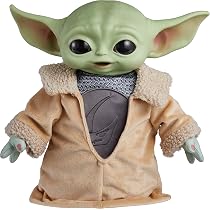 Mattel Star Wars Din Grogu Plush Toy, 11-inch Soft Doll with Hard