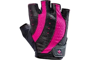 Harbinger Women's Pro Gloves with Vented Cushioned Leather Palm for Weightlifting, Training, Fitness, and Gym Workouts