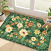 DUKINO 2x3 Rugs for Entryway, Floral Indoor Washable Door Mat, Non Slip Boho Small Rug for Kitchen, Soft Low Pile Front Door 