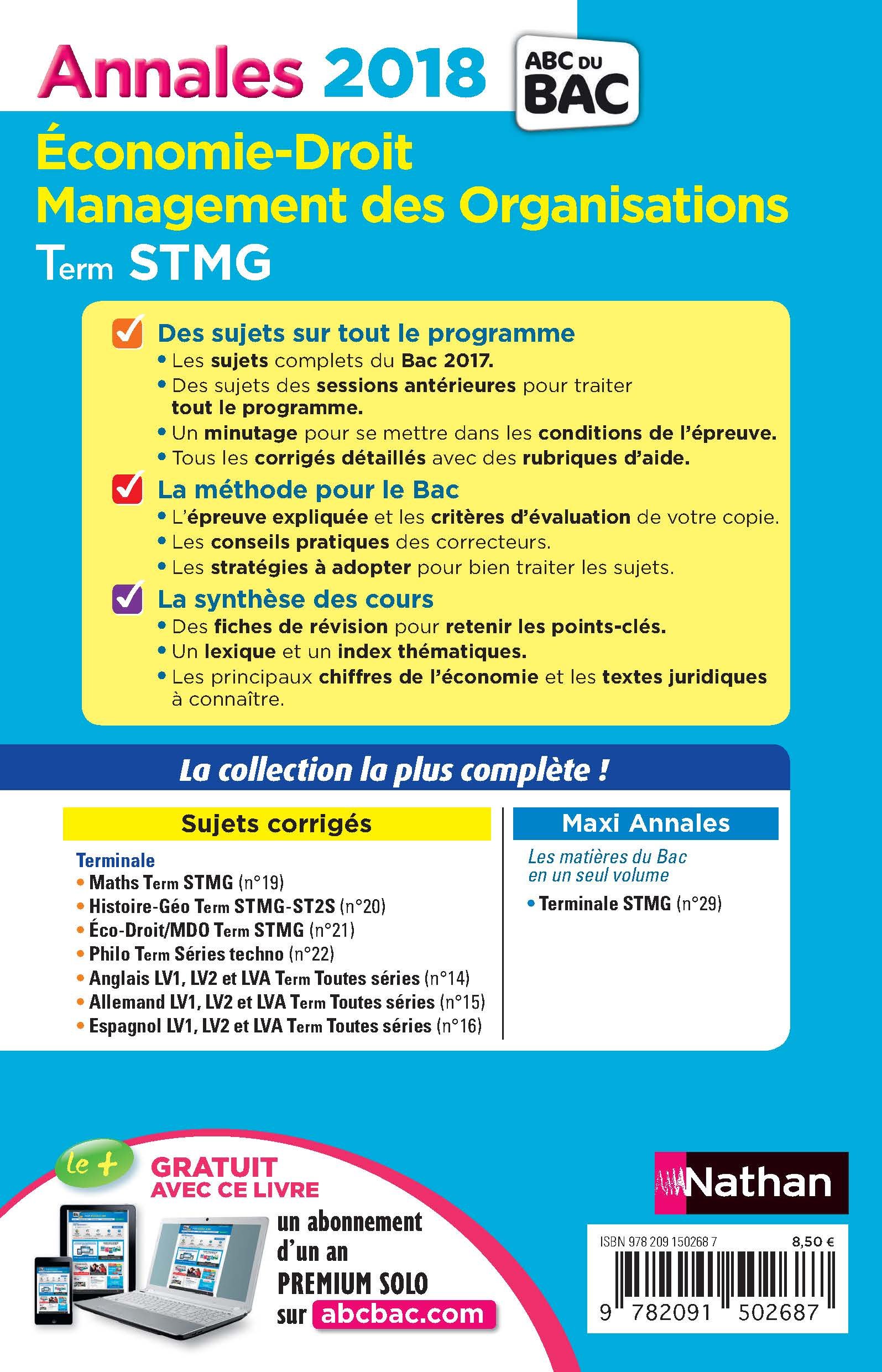 Amazon Fr Economie Droit Management Des Organisations Tle Stmg Sujets Corriges Vidal Ayrinhac Claire Benchikh Dalila Lefebvre Gwenaelle Levavasseur Franck Livres
