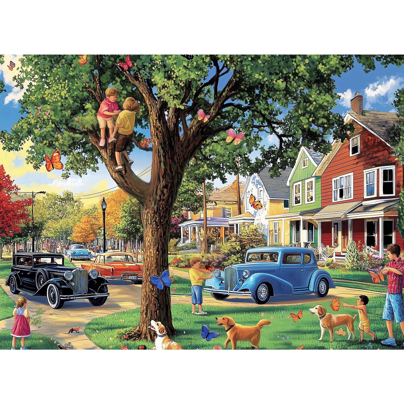 Photo 1 of 500 Piece Puzzle for Adults, Dog Jigsaw Puzzle, Spring Park Jigsaw Puzzles 500 Pieces Birthday Party for Family Kids and Adults, Funny Puzzle, Fun and Challenging Family Games 20.5×15 in