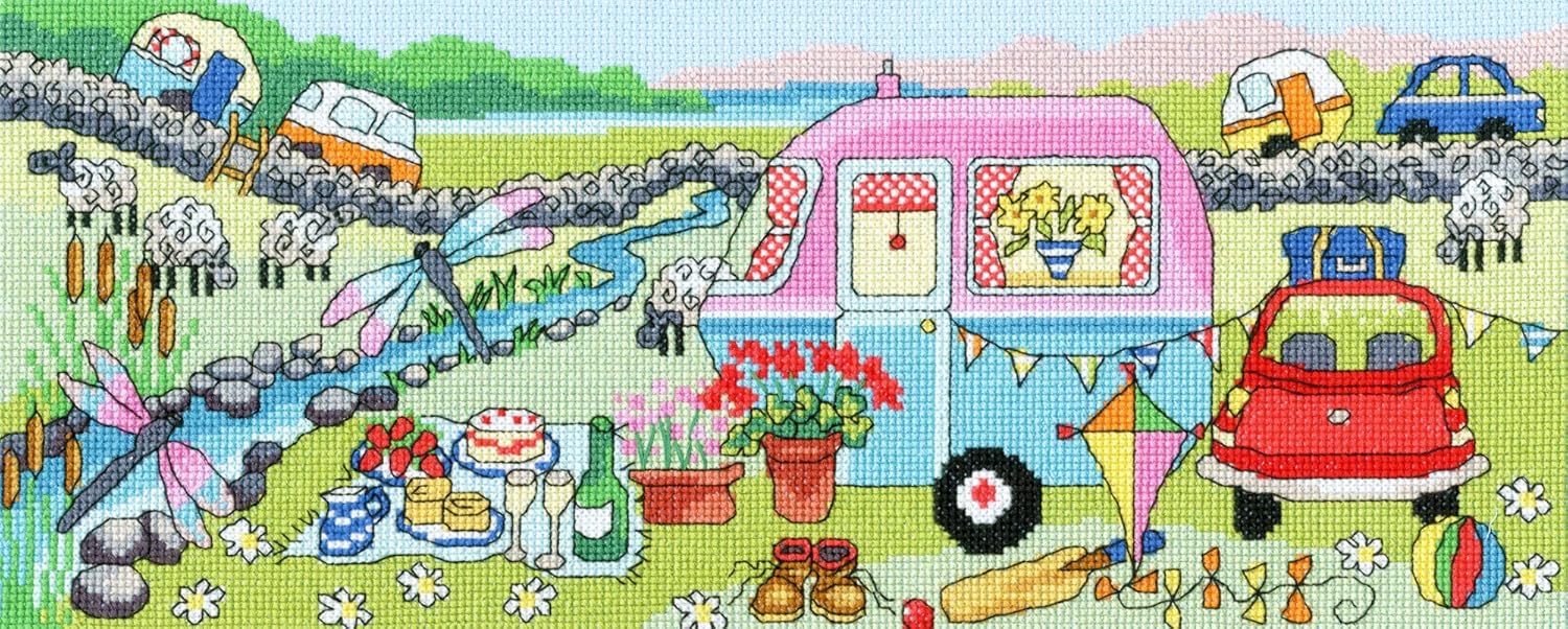 Bothy Threads Cross Stitch Kit Caravan Fun Amazon.co.uk Kitchen & Home