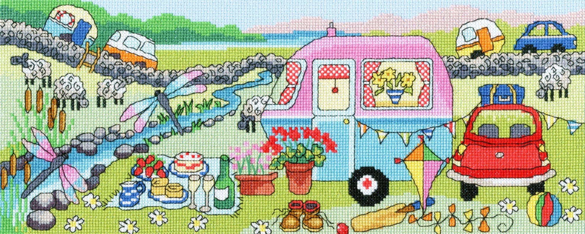 Bothy Threads Cross Stitch Kit - Caravan Fun