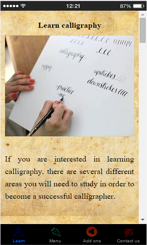 Learn calligraphy